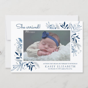 Sweet Arrival Baby Announcement   Winter Branches