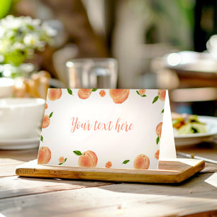 Sweet As A Peach 1st Birthday Food Place Card