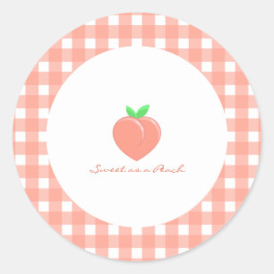 Sweet as a Peach Birthday  Classic Round Sticker
