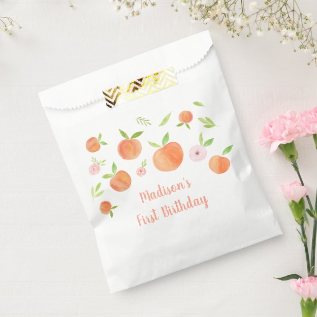 Sweet As A Peach Birthday Favour Bags (Sealed)