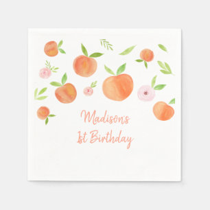 Sweet As A Peach Birthday Napkin