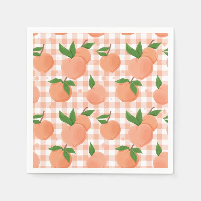 Sweet as a Peach Birthday Napkin (Front)