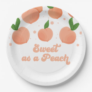 Sweet as a Peach Birthday Paper Plates