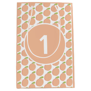 Sweet as a Peach Blossom Peachy Birthday Medium Gift Bag