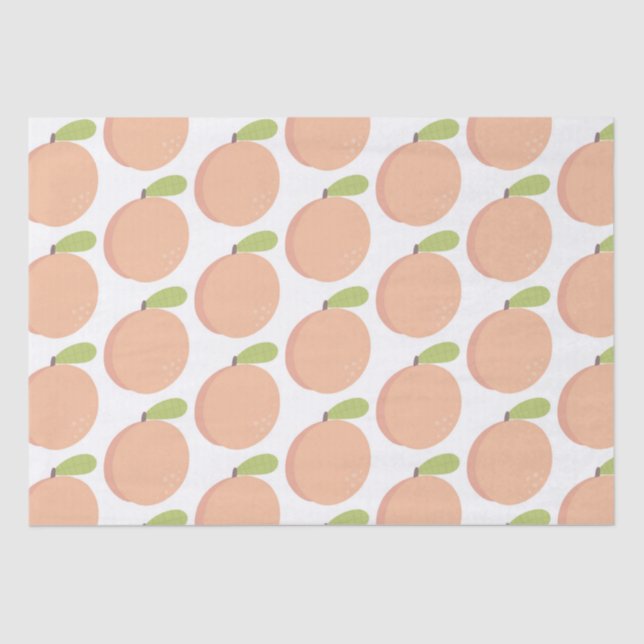 Sweet as a Peach Blossom Peachy Birthday Tissue Paper (Front)