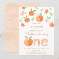 Sweet As A Peach First Birthday