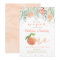 Sweet As A Peach Floral Gold First Birthday