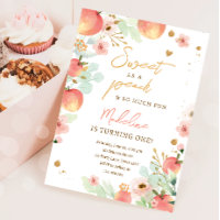 Sweet as a Peach Girl Peaches 1st First Birthday I