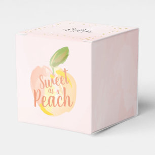 Sweet as a Peach Girl Pink Birthday Favour Box