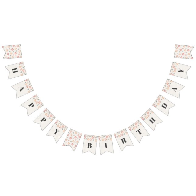 sweet as a peach happy birthday party banner (All)