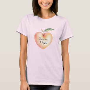 Sweet As A Peach Heart  T-Shirt