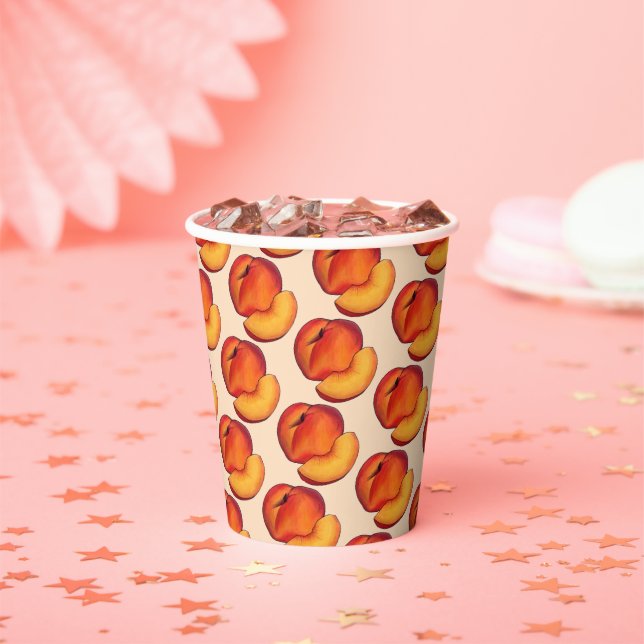 Sweet as a Peach Peaches 16 Sixteenth Birthday Paper Cups (Insitu)