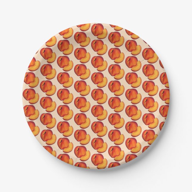 Sweet as a Peach Peaches 16 Sixteenth Birthday Paper Plate (Front)