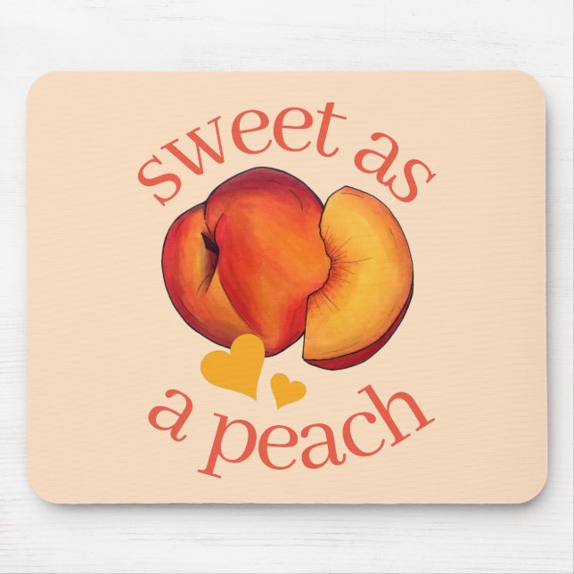 Sweet as a Peach Ripe Georgia Peaches Fruit Mouse Mat (Front)