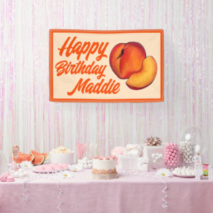 Sweet as a Peach Sixteen 16 Sixteenth Birthday Banner