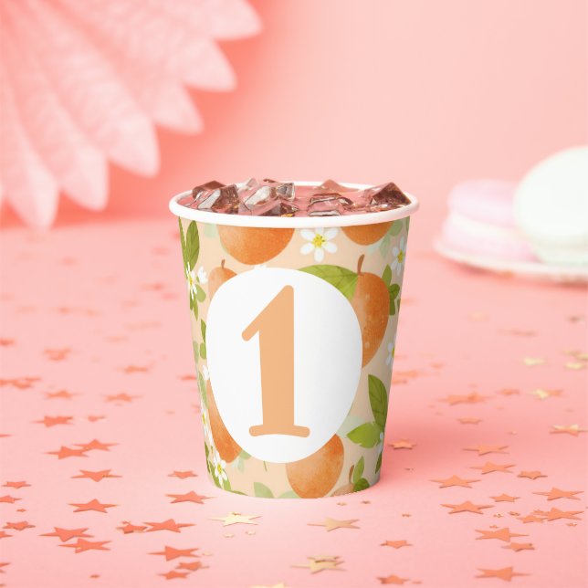 Sweet as a Peach Theme Birthday Party Paper cup (Insitu)