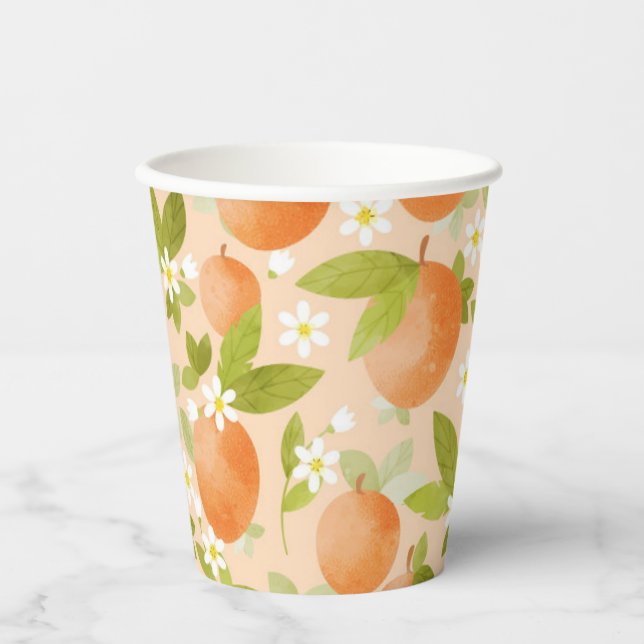 Sweet as a Peach Theme Birthday Party Paper cup (Front)
