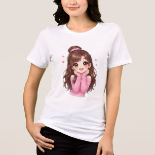 Sweet as a Pink Dream Little Heart Full of Joy Blu Tri-Blend Shirt