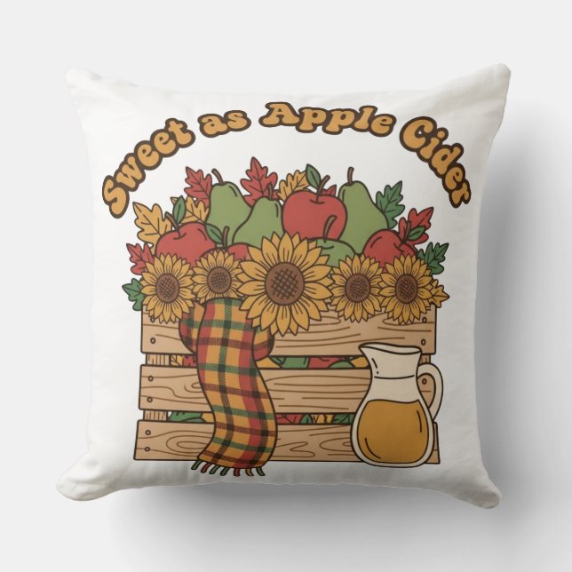 Sweet as Apple Cider Fall Crate Cushion (Front)