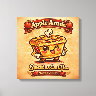 Sweet As Can Be - Apple Annie - Foodie Fiends Canvas Print