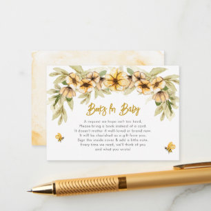 Sweet As Can Bee Baby Shower Books for Baby Enclosure Card