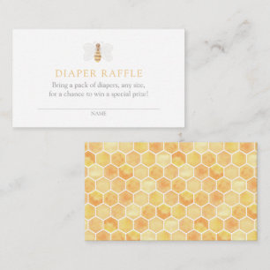 Sweet as Can Bee Baby Shower Diaper Raffle Ticket Enclosure Card