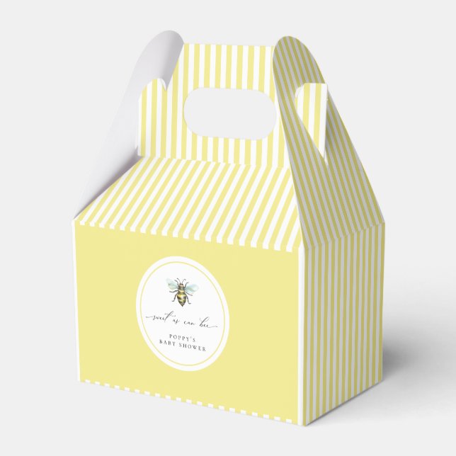 Sweet As Can Bee Baby Shower Favour Box (Front Side)
