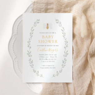 Sweet as Can Bee Baby Shower Invitation