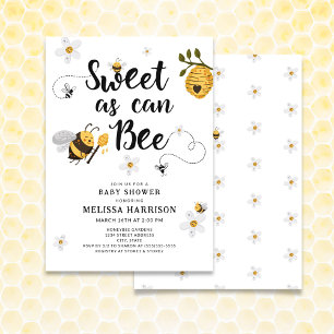 Sweet As Can Bee Baby Shower Invitation