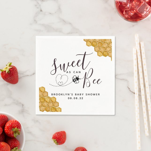 Sweet as Can Bee Baby Shower  Napkin (Insitu)