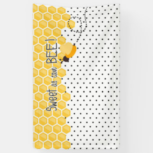 Sweet as can Bee- Baby Shower or Birthday backdrop Banner