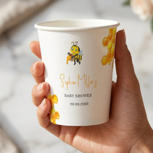 Sweet As Can Bee Baby Shower Paper Cups