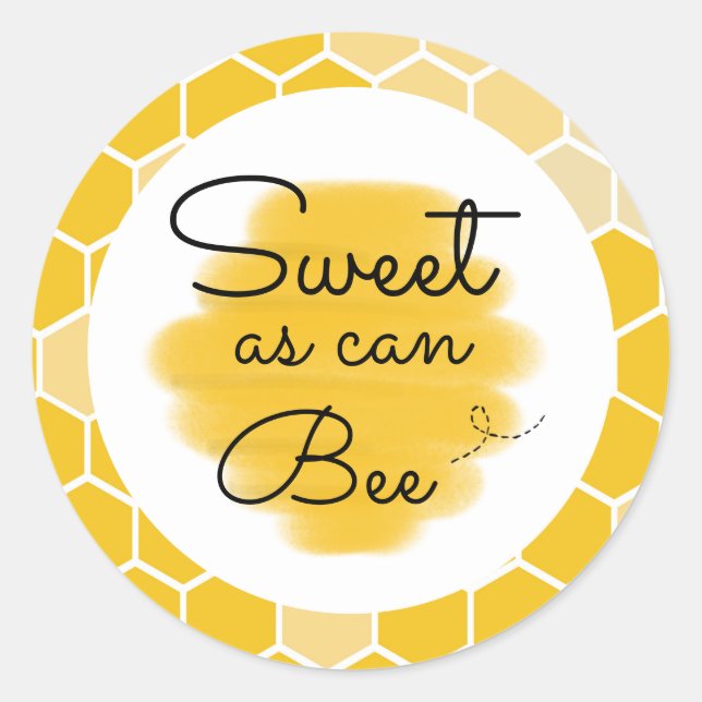 Sweet as can bee | Bee party  Favour Classic Round Sticker (Front)