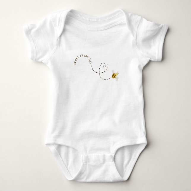 Sweet As Can Bee Bumblebee Baby Bodysuit (Front)