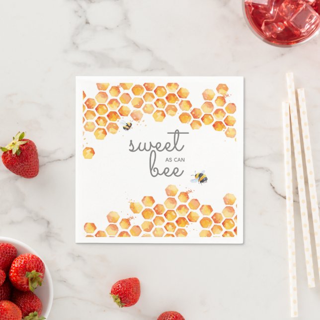 Sweet As Can Bee Bumblebee Napkins (Insitu)