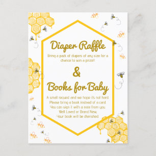 Sweet As Can Bee Diaper Raffle & Books 4 Baby Postcard