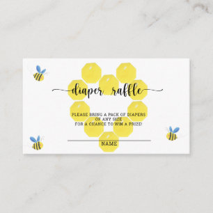 Sweet as can bee diaper raffle ticket enclosure card