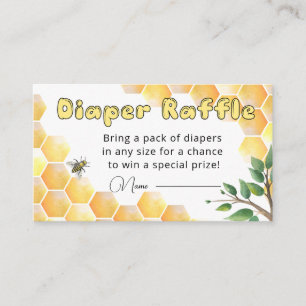 Sweet as can bee diaper raffle ticket  enclosure card