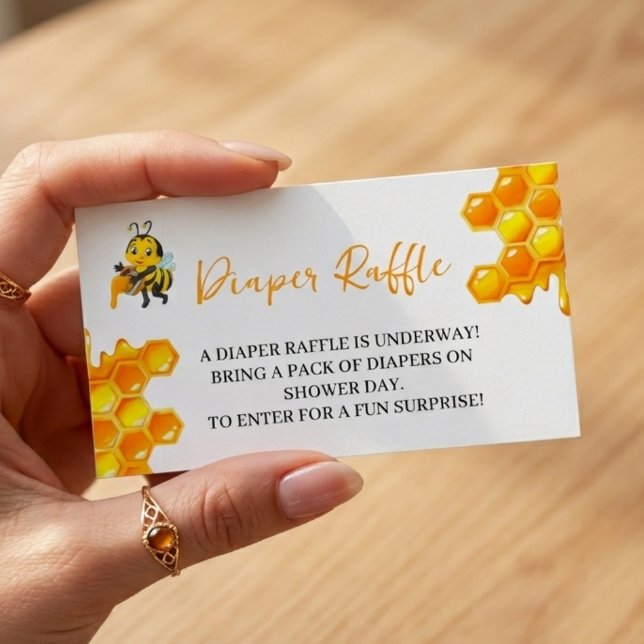 Sweet As Can Bee Diaper Raffle Ticket Enclosure Card (Creator Uploaded)