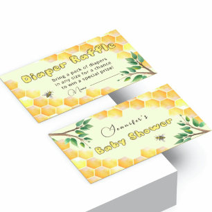 Sweet as can bee diaper raffle ticket  enclosure card