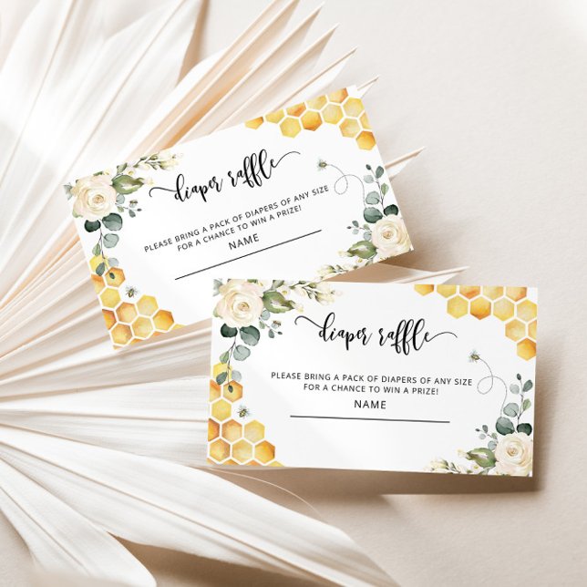 Sweet as can bee diaper raffle ticket enclosure card (Creator Uploaded)