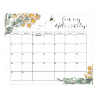 Sweet as can Bee Eucalyptus Shower Due Date Guess 