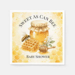 Sweet As Can Bee Gender Neutral Baby Shower Napkin