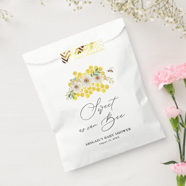 Sweet as Can Bee, Honey Bee & Daisies Baby Shower Favour Bags (Sealed)