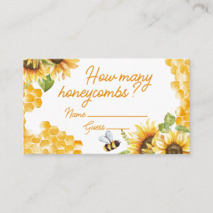 Sweet As Can Bee Honeycomb Guessing Game Card