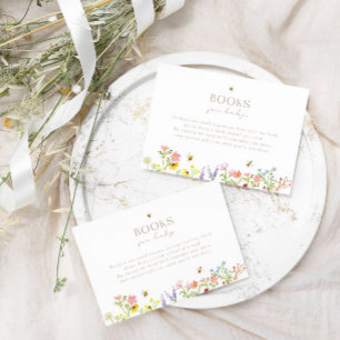 Sweet As Can Bee Modern Minimal Books for Baby Enclosure Card