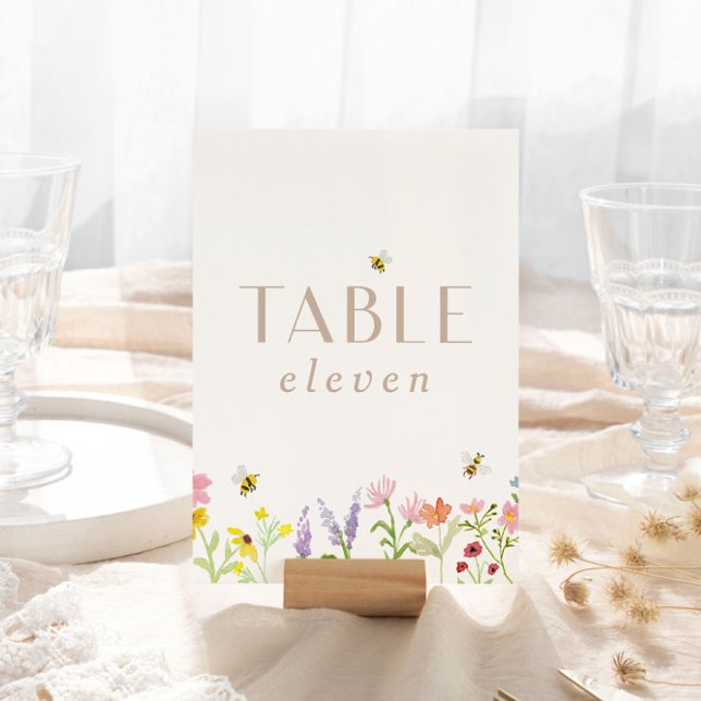 Sweet As Can Bee Modern Minimal Table Number (Important Note: Each table number must be customized and ordered individually!)