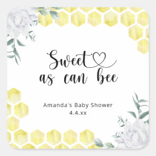 Sweet as can Bee -  Square Sticker