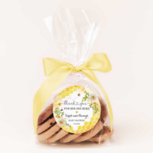 Sweet as can Bee Thank You Honey Baby Shower Favor Classic Round Sticker