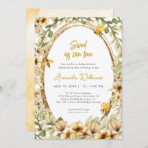 Sweet As Can Bee Watercolor Baby Shower